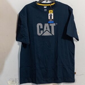 Caterpillar Men's Relaxed Fit Short Sleeve T-Shirt Navy LARGE New
